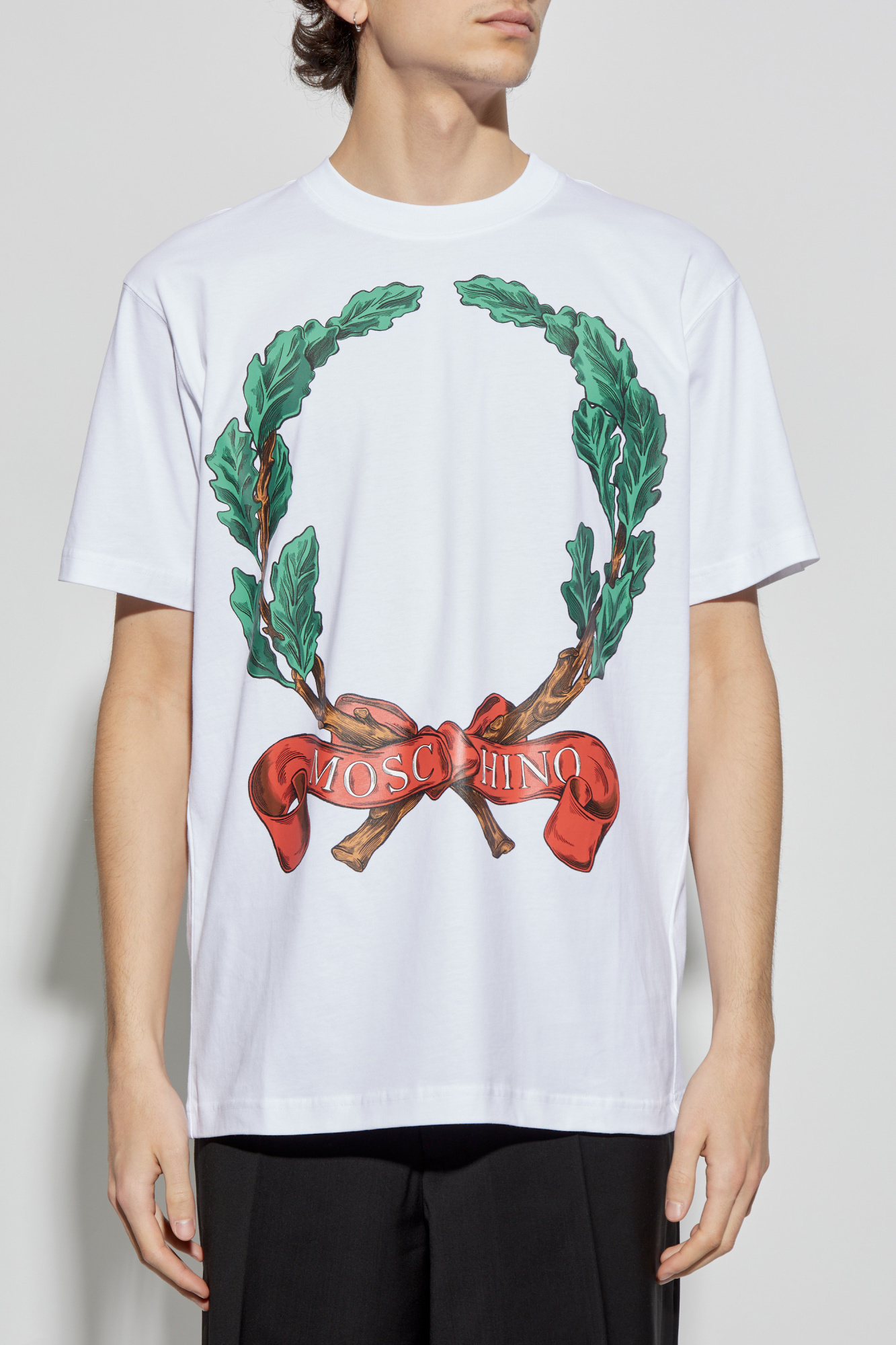 White T-shirt with print Moschino - Vitkac AS
